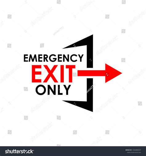 Emergency exit only sign . Creative lettering vector illustration. illustration in vector format