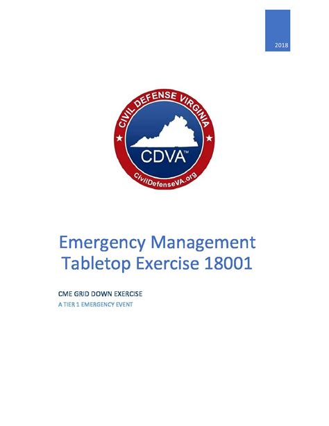 EmergencyManagementTabletopExercise18001pdf Secure the Grid