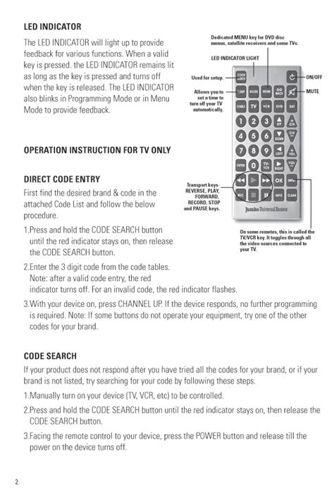 Emerson jumbo universal remote codes manual. - Mf 135 service manual free download.
