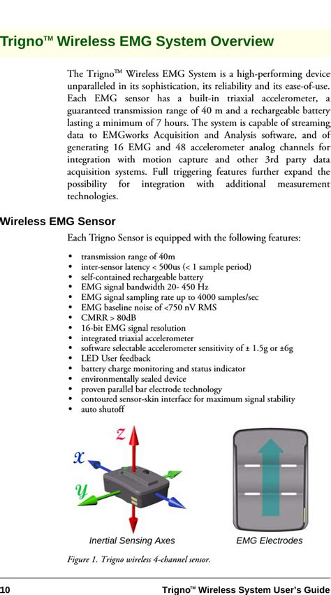Emgworks acquisition manual.  Intended Use The TrignoTM Wireless EMG Systems are battery...