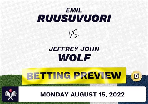 Emil Ruusuvuori vs Jeffrey John Wolf: Tennis Prediction on 15 …