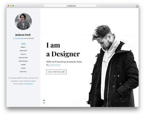 Emily — Personal Blog Website HTML Template Web design examples, Web