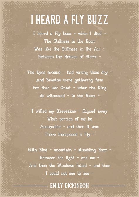 Emily Dickinson’s Collected Poems “I heard a Fly buzz - GradeSaver