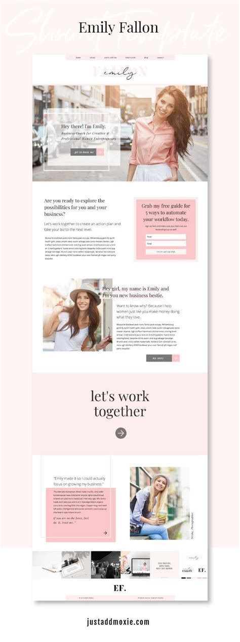 Emily Fallon Showit Template Easytocustomize Showit Website