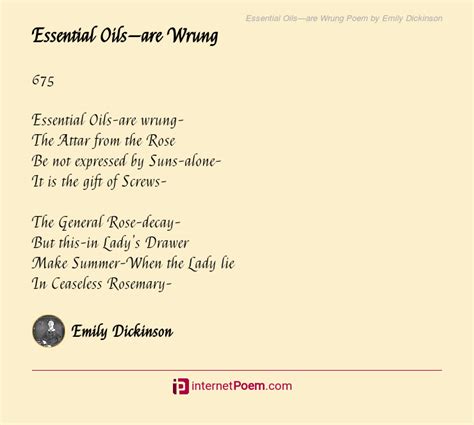 Emily dickinson essential oils analysis TutorsOnSpot