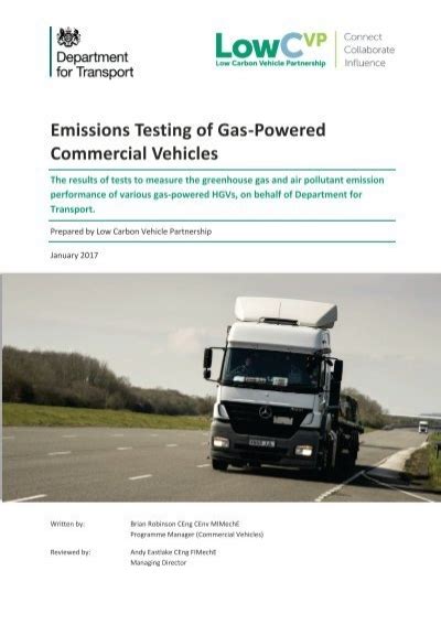 Emissions Testing of Gas-Powered Commercial Vehicles