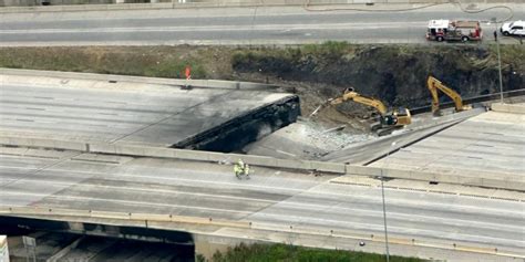Emitirán declaración de desastre tras colapso de la I-95; reparación puede tomar meses