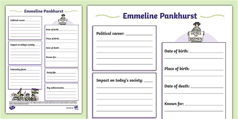 Emmeline pankhurst timeline template