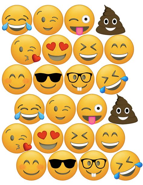 Emoji Printable Faces