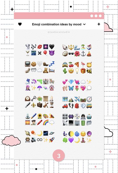 Emoji combinations copy and paste. ₊˙ ꒰emoji combos!! soft aesthetic: 🎀🍓🌸🌷🩰🍰🍡🥛💌 kidcore: 🍓🧃🍰🍵🌈🍬🍮🍯🍊🥝 blue and white: 💙💌💤🤍🧊 🌠☄🦢💎🏐🎧 green: 🥝🍵🧃🍏💚🐸🍀 dark academia: 🤎🐻👜💼🥥📜 light academia: 🤎🍶🥥☕👝📜 (maybe 👜 too?) orange and white: 🍱🍊🍛🍚🍘🍙🍣🥘🧡 yellow and white ... 