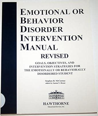 Emotional or behavior disorder intervention manual revised by stephen b mccarney. - Psicoterapeuti guida alla psicofarmacologia di michael j gitlin.