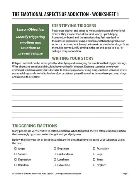 People in sobriety can benefit from developing skills in emotional awareness and regulation through the use of "Emotional Sobriety Worksheets pdf," which is likely a collection of worksheets or exercises with this purpose.Thank you for reading Minedit. If you have any questions, don't hesitate to ask a question in the comment section down .... 