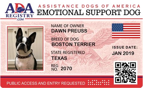 Emotional support animal registration texas. An emotional support animal (ESA) is an animal that provides emotional support, companionship, and comfort to those with mental or emotional disabilities. ESAs can be a variety of animals, including cats and dogs, but also birds, horses, rabbits, hamsters, and more. An emotional support animal can help reduce stress levels and provide comfort ... 