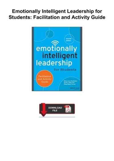 Emotionally intelligent leadership for students facilitation and activity guide. - Manual de nefrologia nefrologia clinica hipertension arterial dialisis trasplante renal 2e spanish edition.