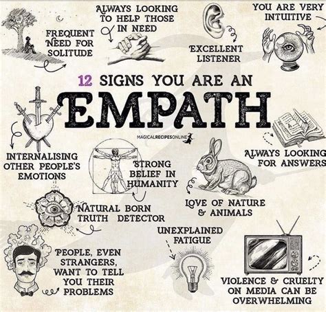 Empath witch. Common signs of being an empath include: The tendency to soak up other’s emotions (and even physical sensations) like a sponge. Strong intuitive abilities or claircognizance. Unexplained fluctuating emotions. Attentiveness to the needs of others. Intense sensitivity. 