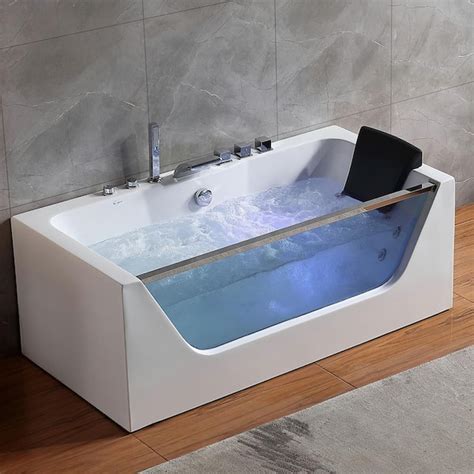 Empava 67 in. Acrylic Alcove Whirlpool Bathtub