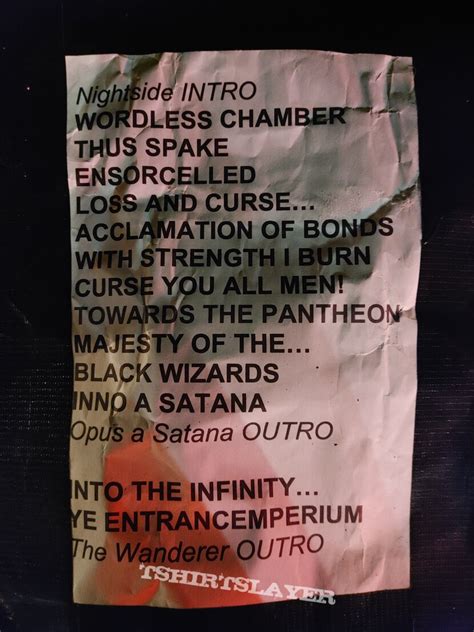 Emperor Setlist