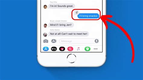 Emphasized text message. Here's how to use Bubble Effects: Open the Messages app and select an existing conversation or start a new conversation. Type a message. On the iPhone 6s or 6s Plus, use a Force Press on the blue ... 
