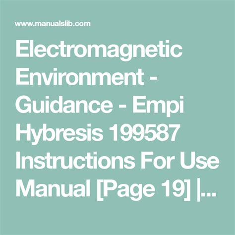 Empi Continuum User Manual Manualzz