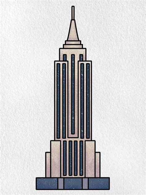 Empire State Building Drawing Easy