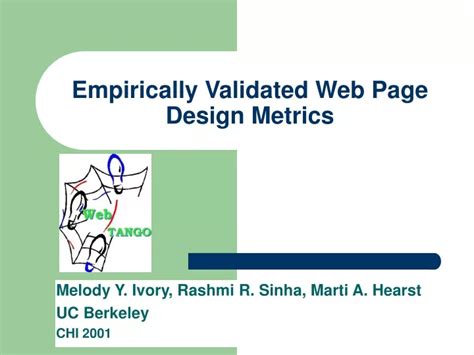 Empirically validated web page design metrics - Semantic …