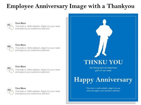 Employee Anniversary Image With A Thankyou Presentation Graphics Presentation PowerPoint