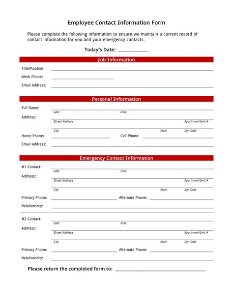 Employee Data Form Format at Margaret Bailey blog