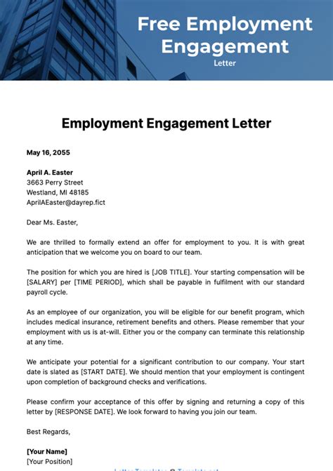 Employee Engagement Email Template