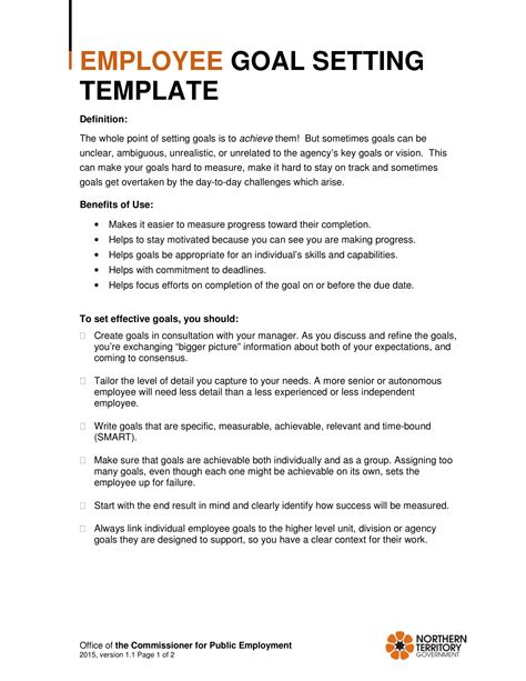 Employee Goal Setting 11+ Examples, Format, How to Set, PDF