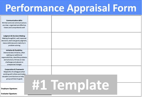 Employee Performance Appraisal Form Human Resources Software Online Tools