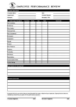 Employee Performance Review Write Up Template Example PDFSimpli