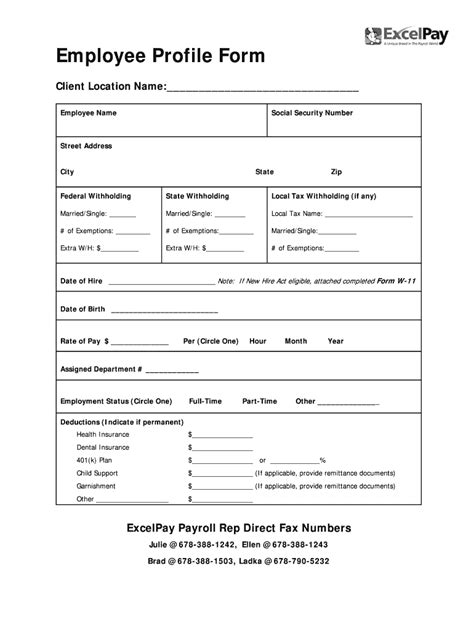 Employee Profile Form