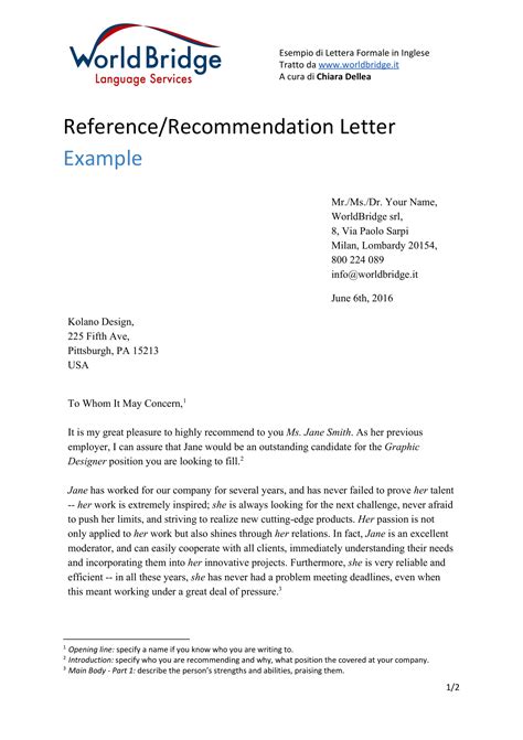 Employee Reference Letter Examples