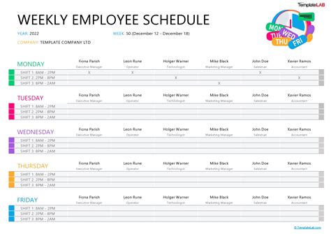 Employee Schedule Templates in TimeSimplicity