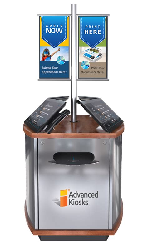 Employee Self-Service Kiosk with a printer. - Advanced Kiosks