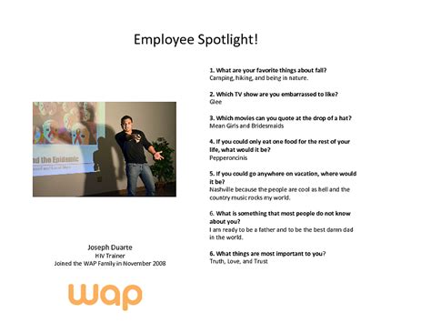 Employee Spotlight Workers Assistance Program (WAP)