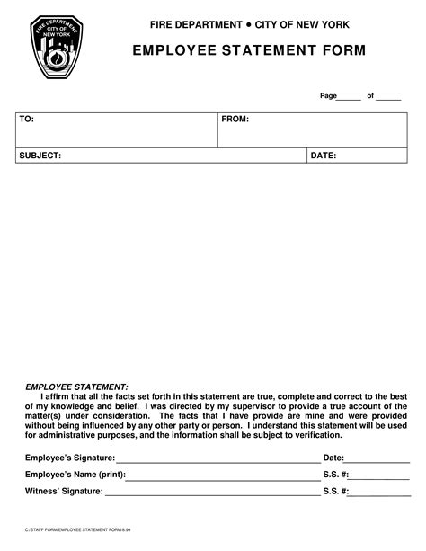 Employee Statement Form PDF Fill Out and Sign Printable PDF Template