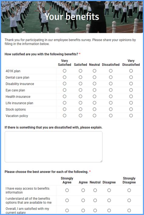 Employee Survey Form Template Formsite