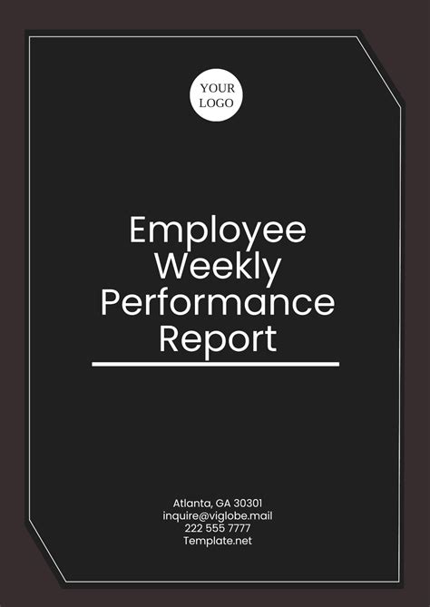 Employee Weekly Performance Report Template