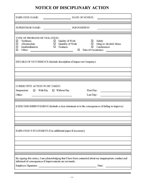 Employee Write Up Form