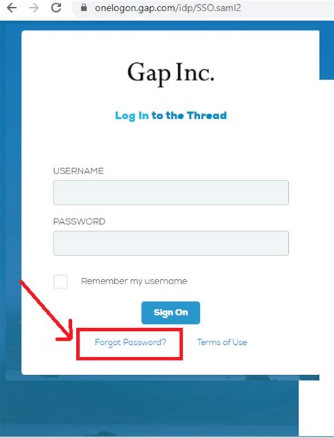 Go to the account login page at gapcanada.