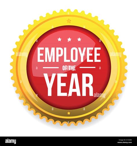 Employee of the Year award badge stock illustration ...