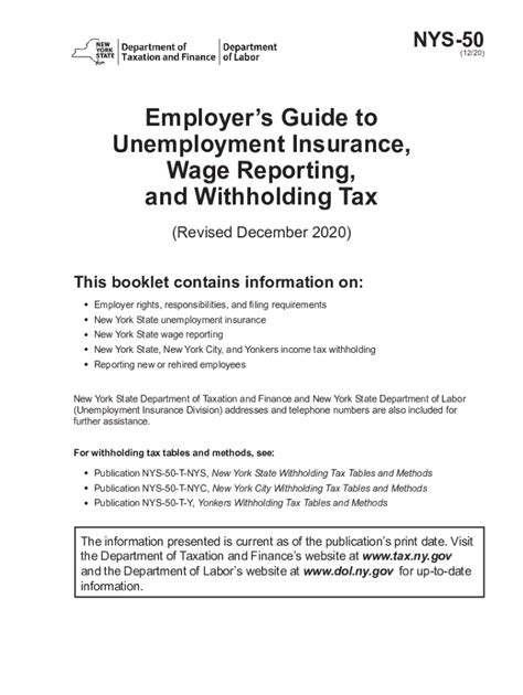 Employers Guide: Unemployment Insurance Wage Reporting and Withholding ...