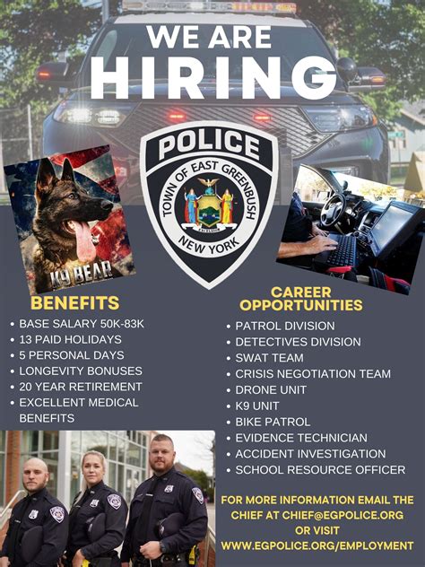 Employment :: Town of East Greenbush Police