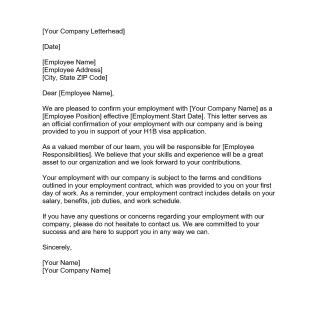 Employment Confirmation Letter Forms Docs 2023