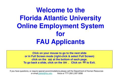 Employment Instructions - personnel.fau.edu