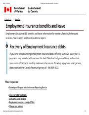 Employment Insurance benefits - Canada.ca