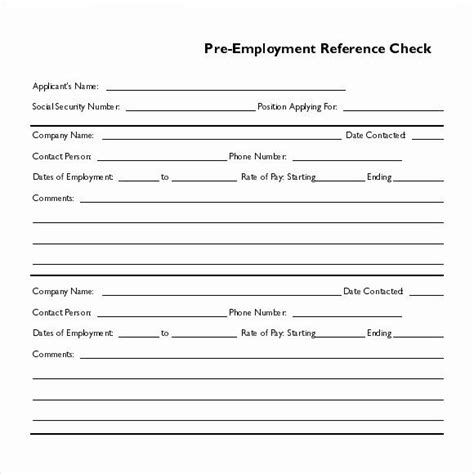 Employment Reference Request form Elegant 15 Reference Check Templates