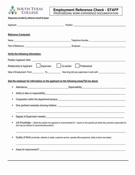 Employment Reference Request form Lovely 14 Reference Check forms Free