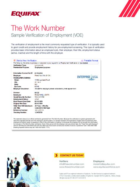 Employment Verification - The Work Number